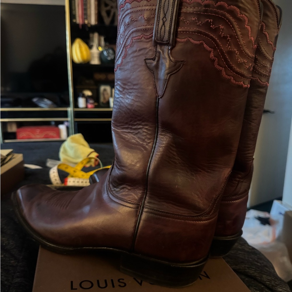 Men's Lucchese Cowboy Boots. Handmade. 
Size 12 Black Cherry Just Classics - Picture 10 of 10